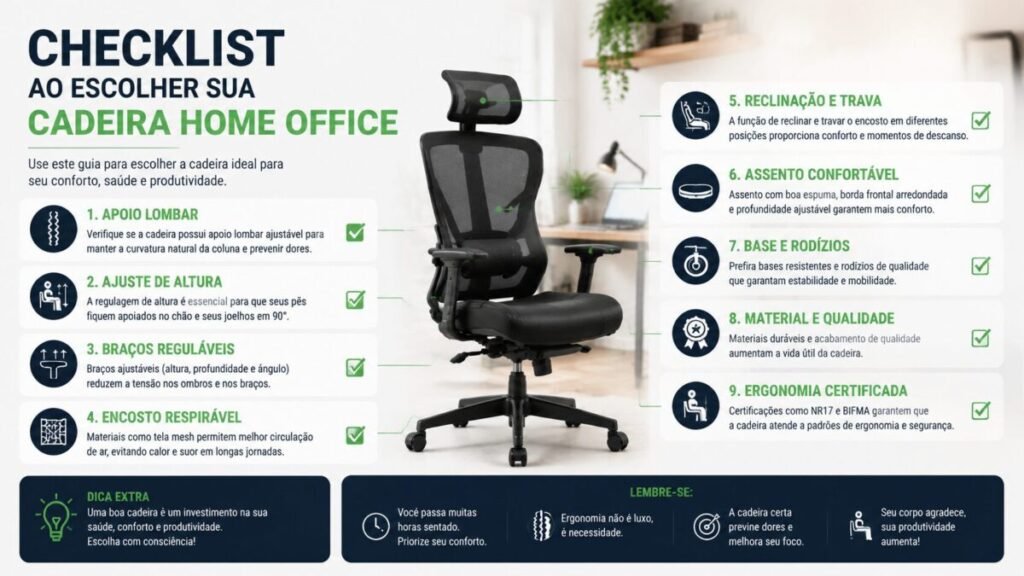 escolher cadeira ergonomica