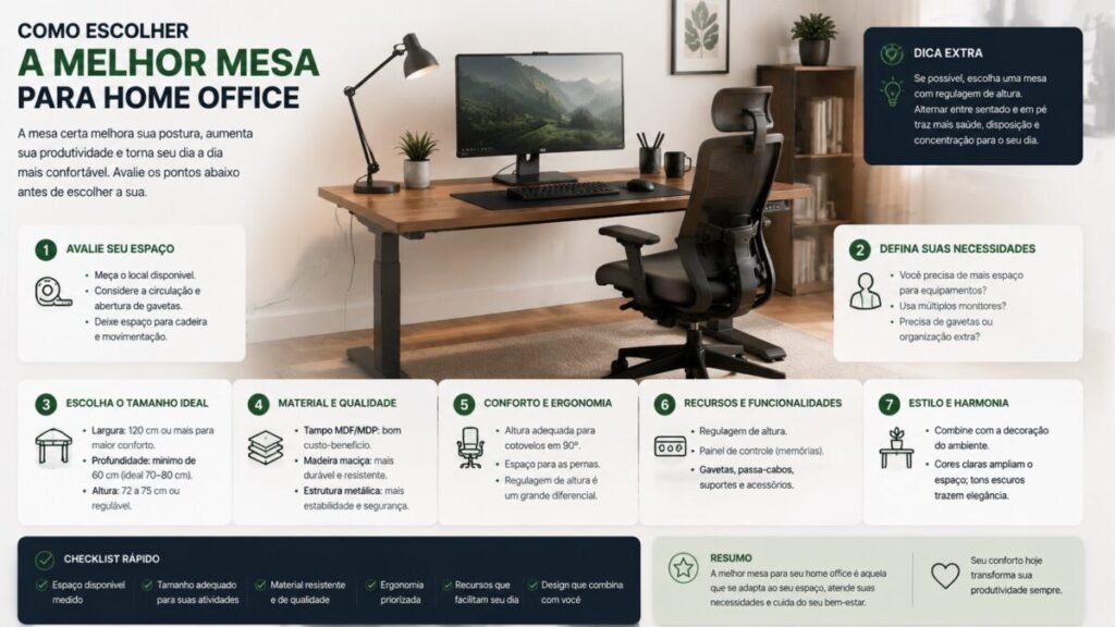 como escolher melhor mesa home office