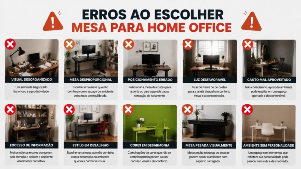 erros escolher mesa home office