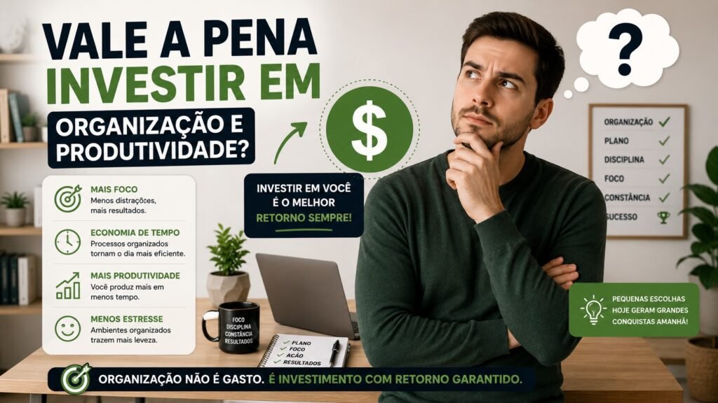 investir em organização e produtividade