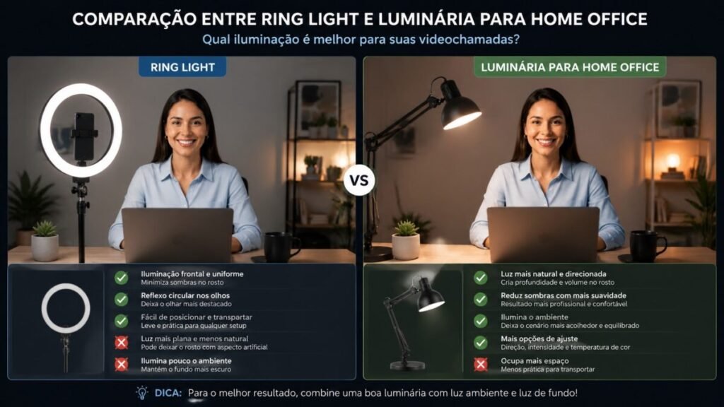 Ring light ou luminária?