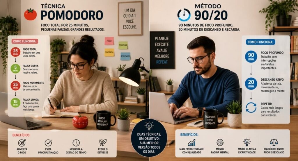 tecnicas de produtividade no home office